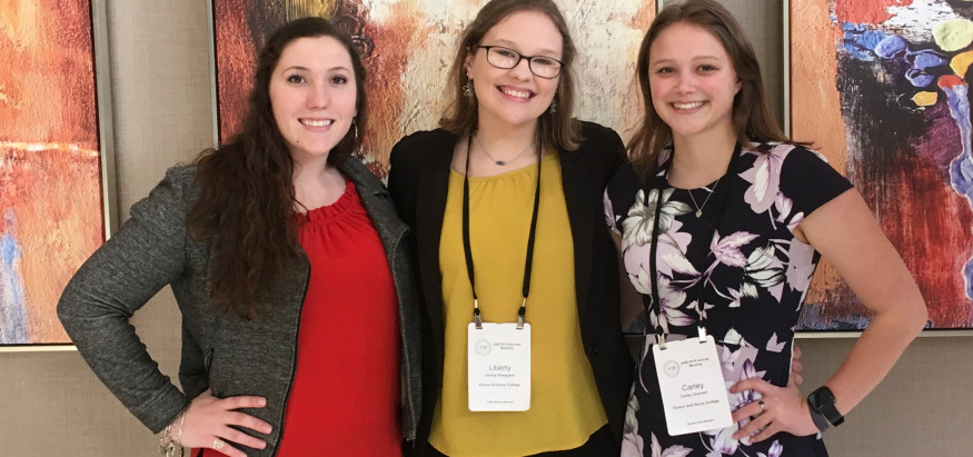 Students have the opportunity to present their independent research at conferences.  Association for Southeastern Biology, Memphis, TN