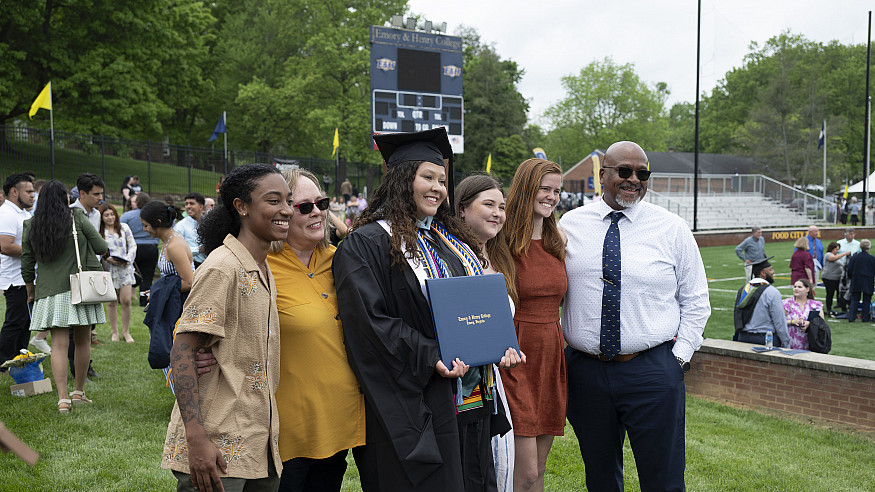 Family & Guests A family at the Emory & Henry commencement
