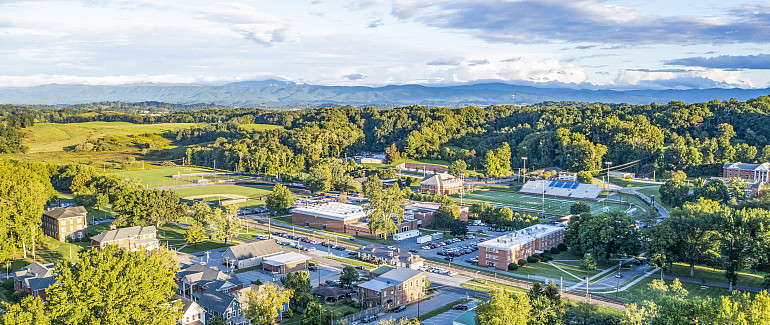 Aerial view of campus