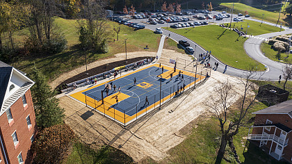 Aerial view of the Eric Scott '88 Memorial Court