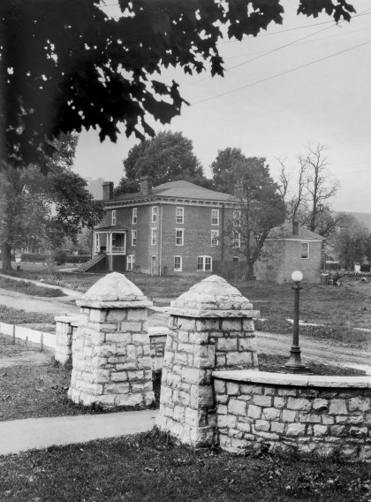 The gates located next to the current duck pond were erected in 1921 and dedicated to the memory of Harry Clark William ('10), who was ki...