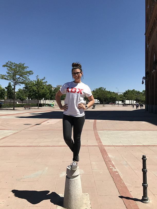 Seidel at the Las Ventas Bull Fighting Ring in Madrid.