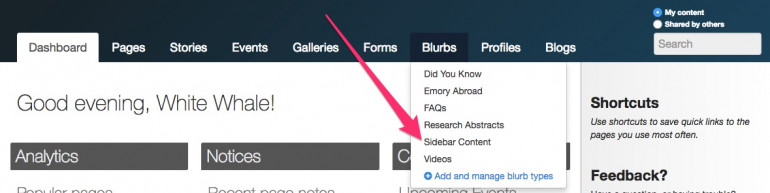 Sidebar Content blurb