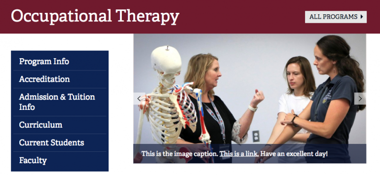 SHS department homepage image slideshow