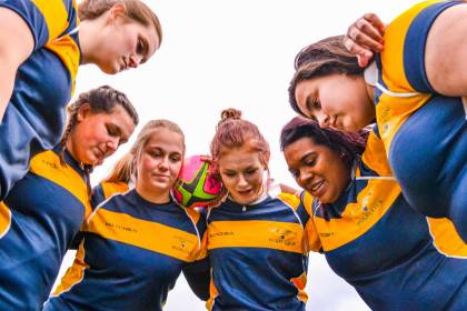 The E&H Women's Rugby team.