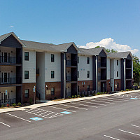 Aerial photo of the University Apartments