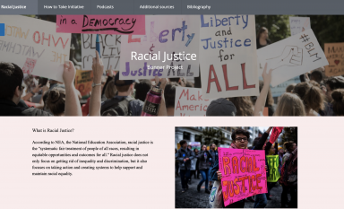 ePortfolio created by members of the Social Justice Project.
