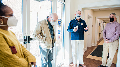 Reception of check in honor of stinger supply shelf