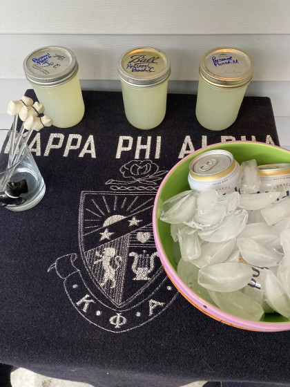 Monica Hoel ('85, Emory, Disqualified): I set up a tailgate in conjunction with our E&H Global Street Party so I used bowls from arou...