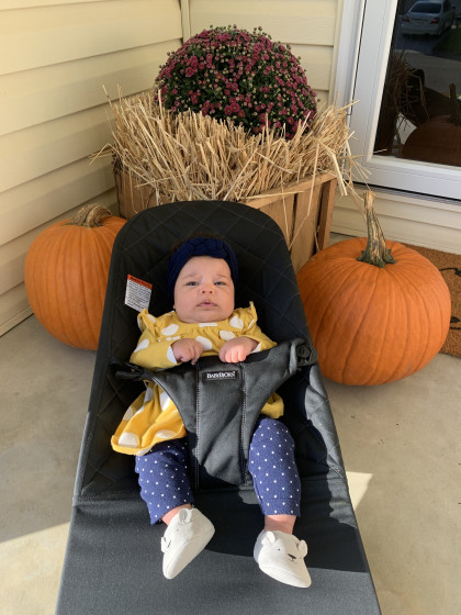 From Elizabeth Stone Bell, '10, Knoxville, TN: No one told Mia we weren't doing Homecoming this year!