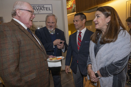 Attendees mingled at the reception before the main ceremonies and performances.
