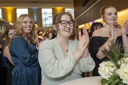 Student performers were applauded for a job well done.