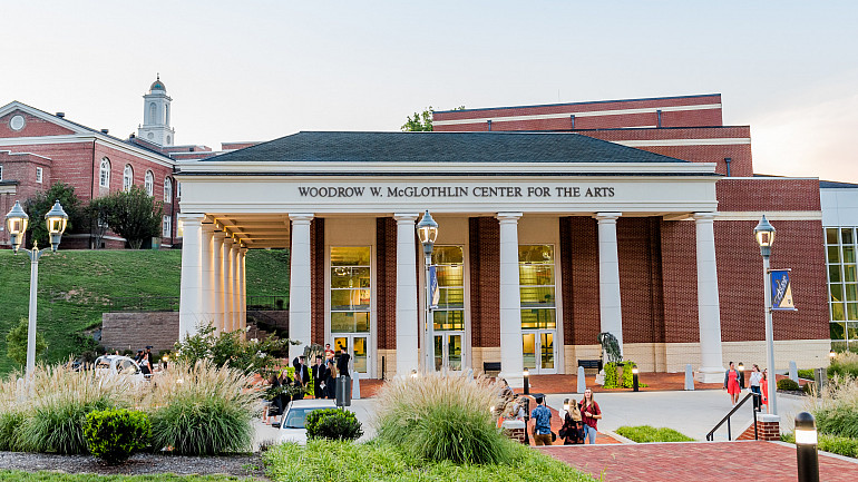 Front view of the McGlothlin Center for the Arts