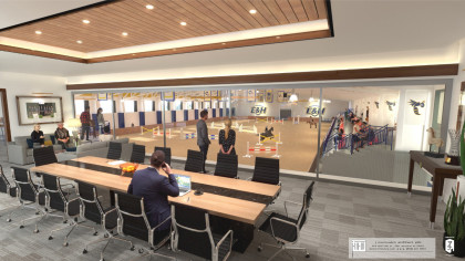 Among the key components of the new equestrian center are collaborative learning spaces.